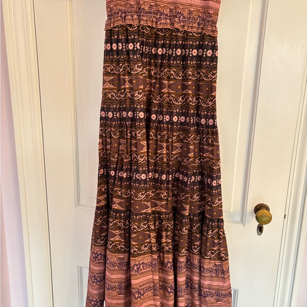 Anthropologie long smocked boho dress size Small Brand Othilia - Picture 5 of 5